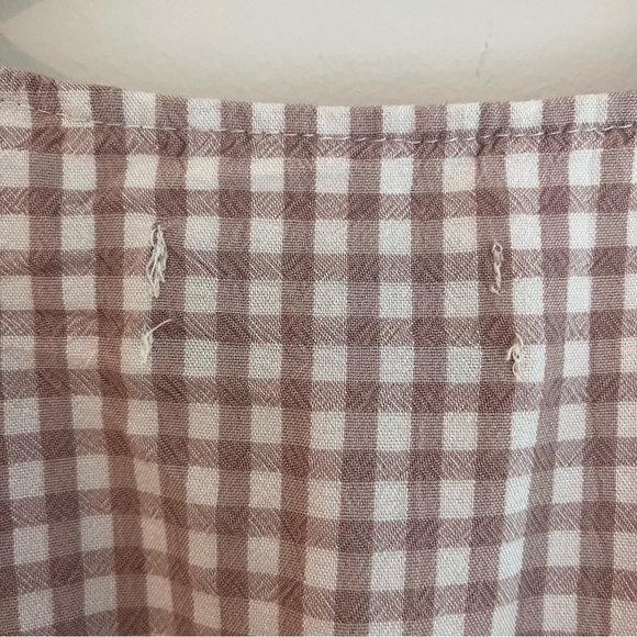 Urban Outfitters Anderson Gingham Button-Front Cropped Top - Picture 5 of 7
